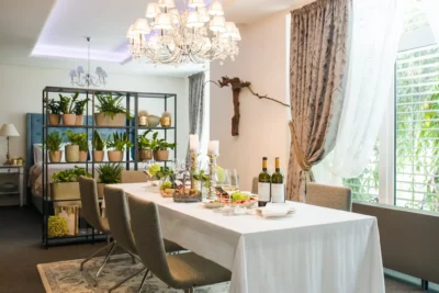 apartman stol vino jedlo