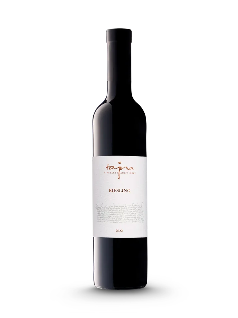 Riesling SUNSET 2022, sladké víno, Rizling rýnsky, TAJNA, ekologické vinohrady, Víno zo Slovenska