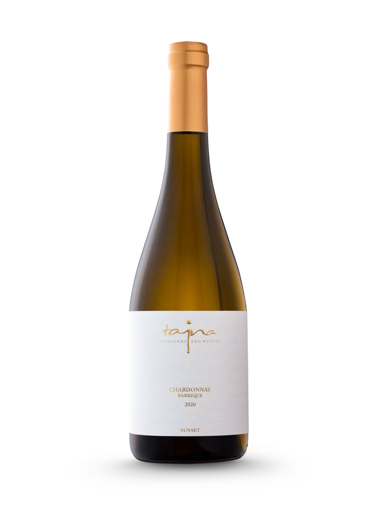 Chardonnay Barrique SUNSET 2020, víno z ekologických vinohradov TAJNA