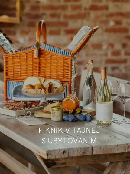 Piknik vo vinárstve Tajna uprostred ekologických vinohradov s ubytovaním