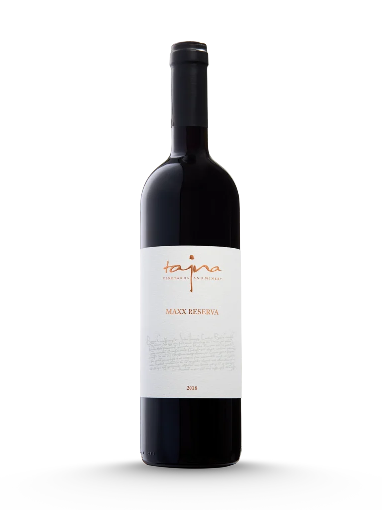 Víno Tajna, červené, Merlot, ekologické vinohrady