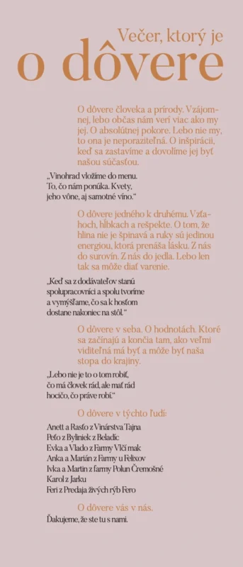 Menu Palo Sekerka a TAJNA