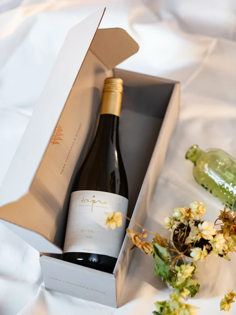 Pinot Blanc z kolekcie SUNSET v darčekovej kazete, biele víno, darček
